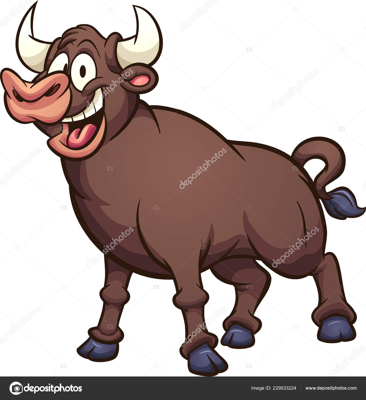 Bull cartoon Vector Art Stock Images | Depositphotos