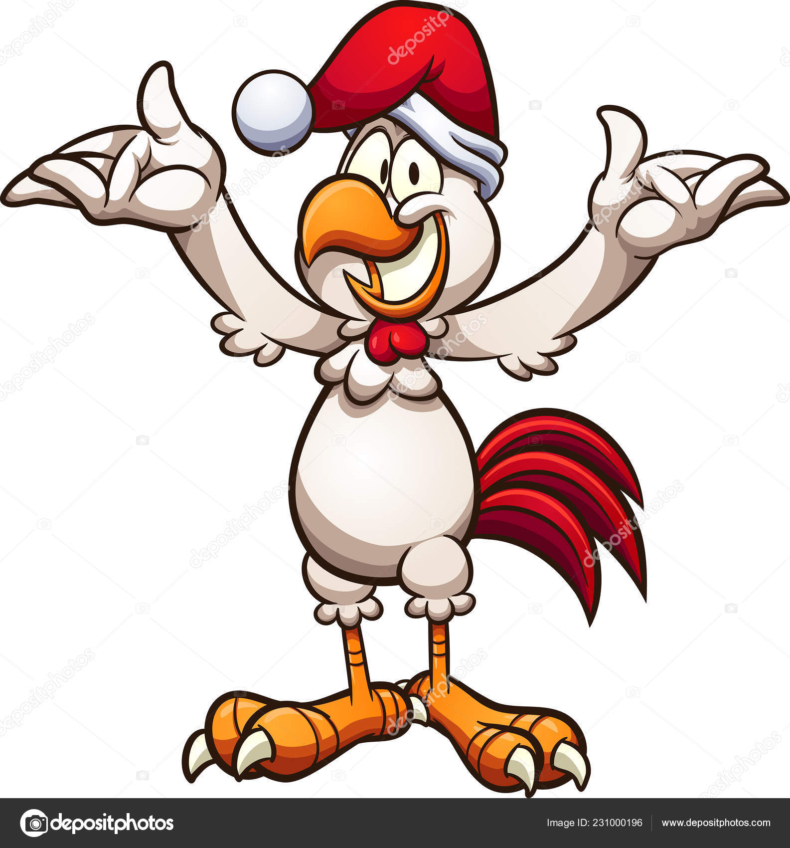 Feliz galinha dos desenhos animados imagem vetorial de memoangeles© 34267559