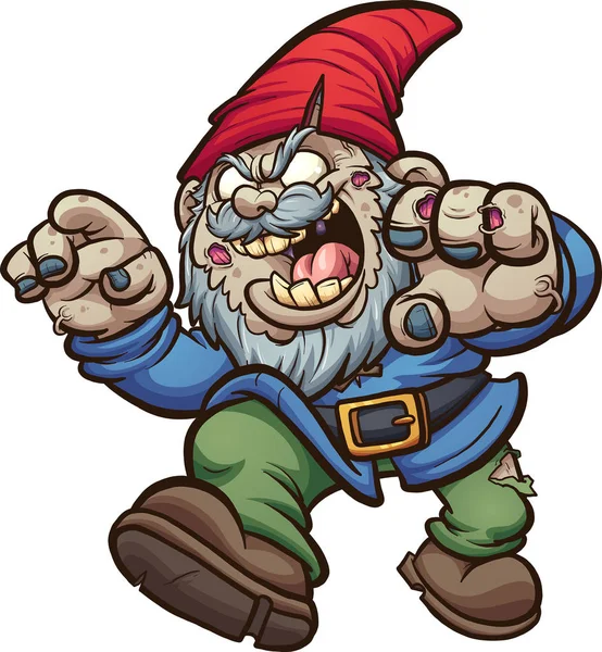 Zombie gnome — Stock vektor