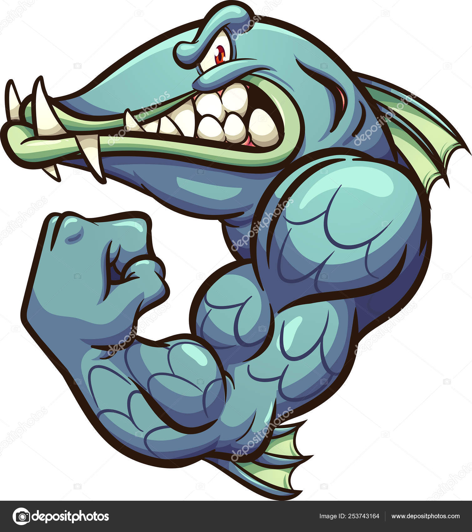 Barracuda maskot — stockvektor av ©memoangeles 253743164, image size:1509x1700