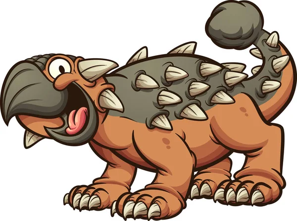 Ankylosaurus dinosaurus — Stockový vektor