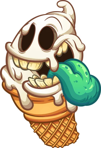 Helado fantasma — Vector de stock