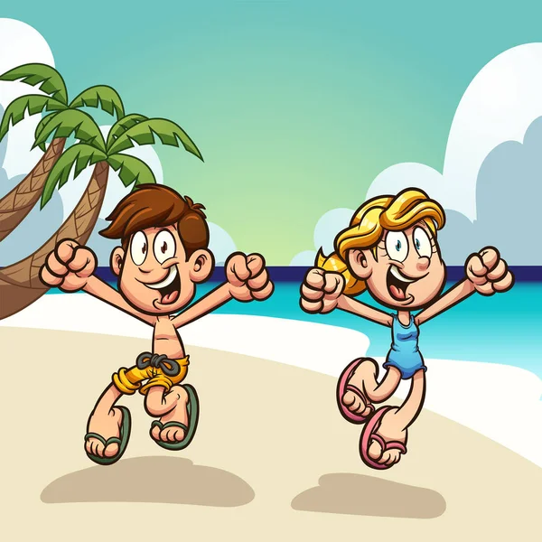 Niños de verano — Vector de stock