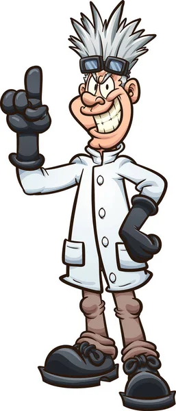 Evil scientist — Stock Vector