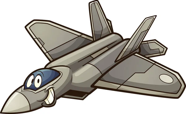 戦闘機キャラクター — ストックベクタ