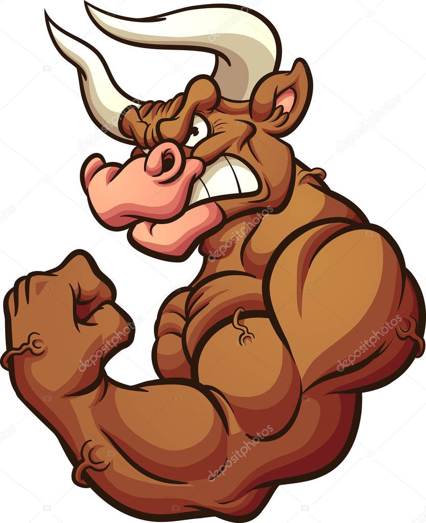 Strong bull mascot