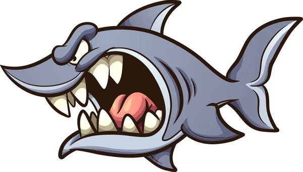 Wütender Hai — Stockvektor