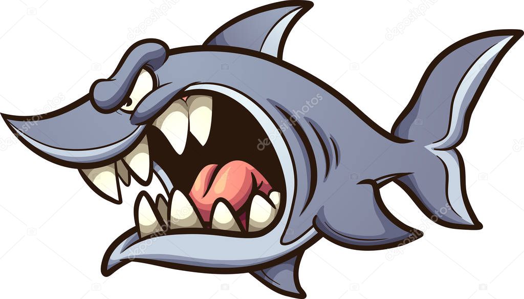 Angry shark