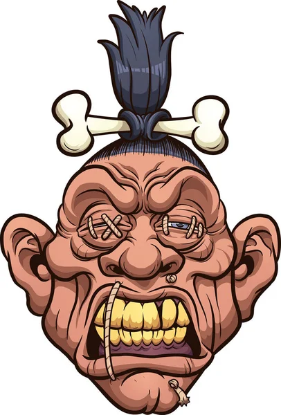 Shrunken head — Stock Vector