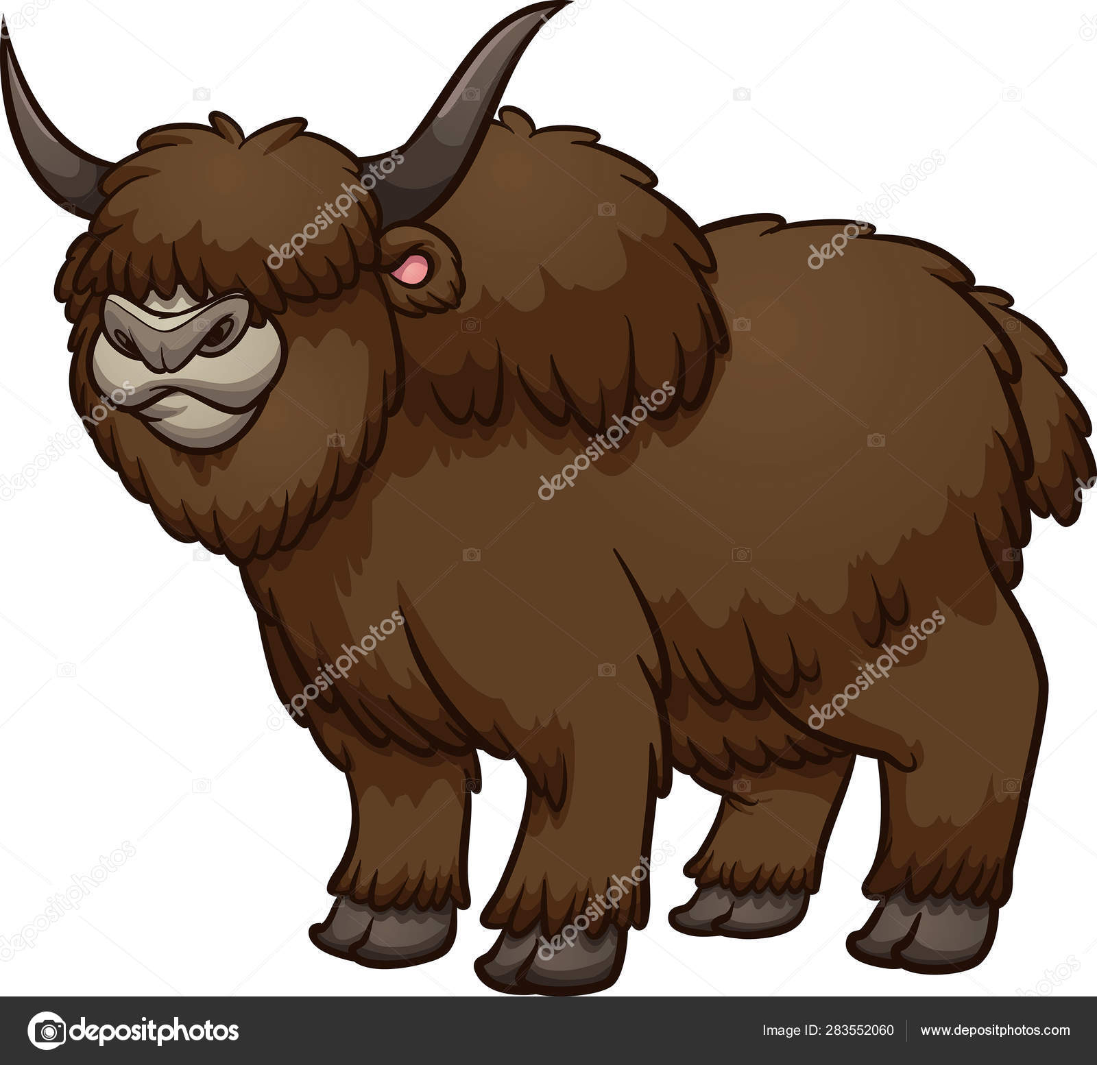 Vettoriale stockCartone animato yak di ©memoangeles #283552060, image size:1600x1554