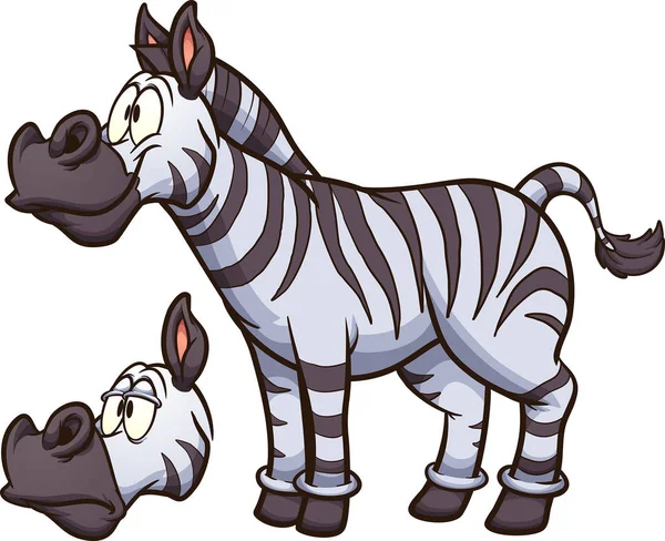 Kreslený zebra — Stockový vektor