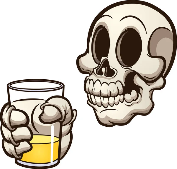 Skull drink — Stock Vector
