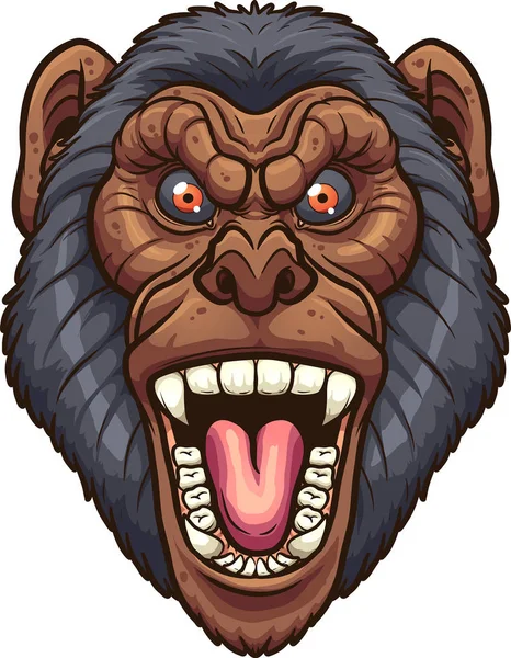 Kızgın şempanze — Stok Vektör