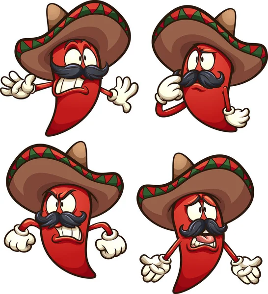 Mexikanische Chilischote — Stockvektor