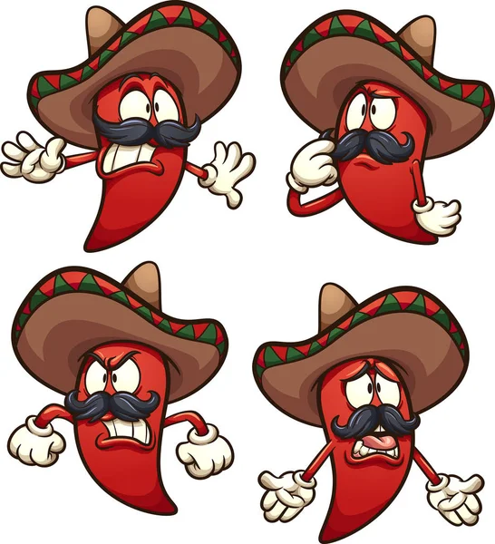 Chiles mexicanos — Vector de stock