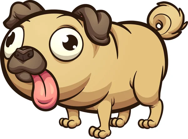 Cartoon pug — Stock Vector