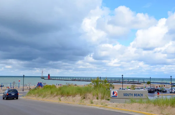 South Haven Usa Agosto 2017 Visitantes Chegam Praia Outh Haven — Fotografia de Stock