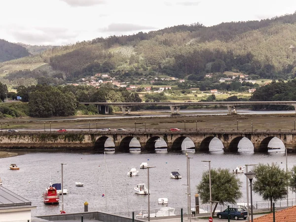 Vista Ponte Medieval Pontedeume — Fotografia de Stock