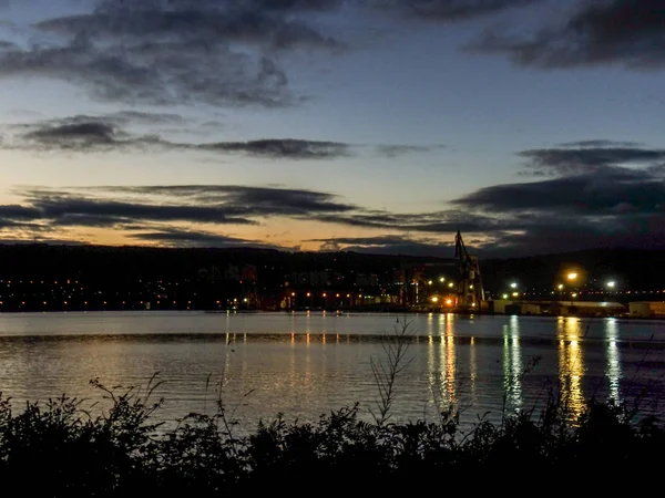 Dawn Arrives Ferrol Estuary — Stock Photo, Image