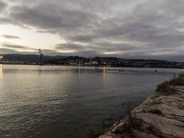 Dawn Arrives Ferrol Estuary — Stock Photo, Image