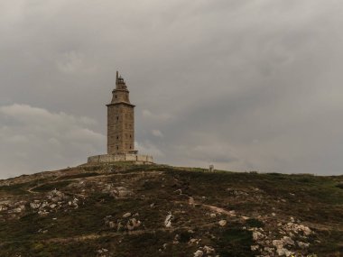 Herkül Kulesi 'nin manzarası, A Corunna şehrinin sembolü.