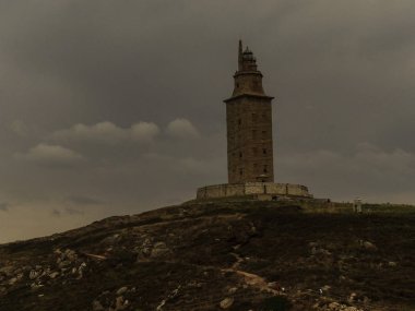 Herkül Kulesi 'nin manzarası, A Corunna şehrinin sembolü.