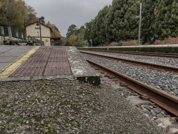 Old Railway Station Pontedeume Still Stands Having Been Deactivated Service — Stock Photo, Image