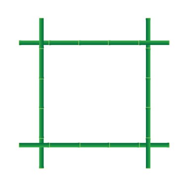 Beyaz arkaplan vektör tasarımında bambu