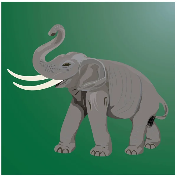 Painted Elephant Vector Design — 스톡 벡터