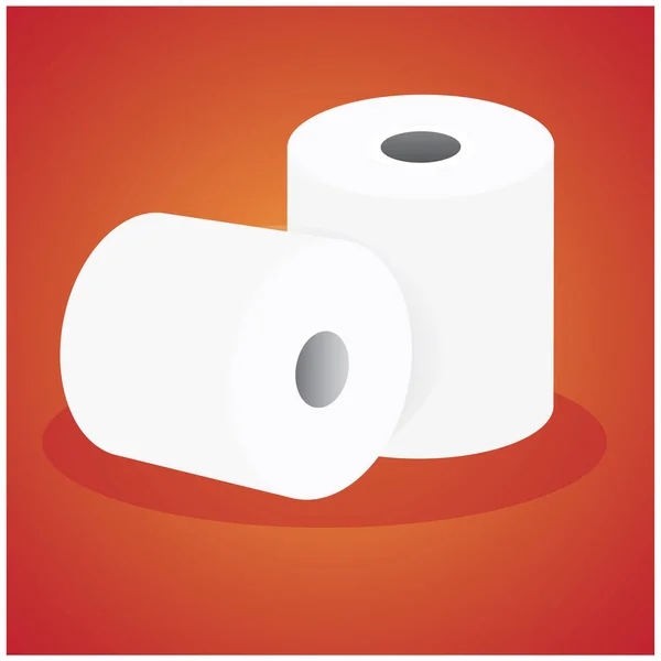 Beyaz Rulo Kağıt Vektör Tasarımı — Stok Vektör