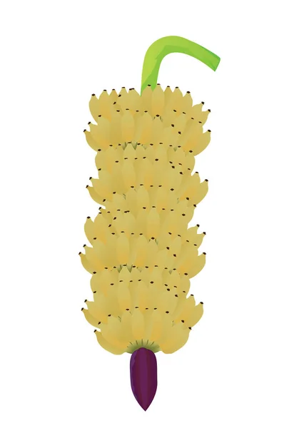 Banane Mûre Sur Fond Blanc Dessin Vectoriel — Image vectorielle