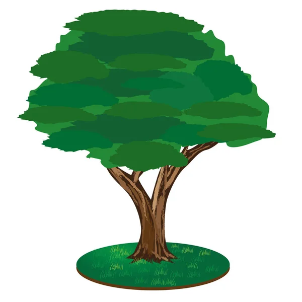 Green Tree Vector Design — 스톡 벡터