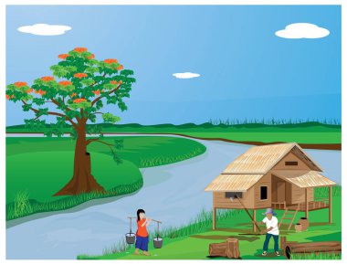 Kırsal alanda çalışan çiftçiler