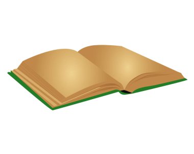  Beyaz arkaplan üzerine kitabın vektör illüstrasyonu