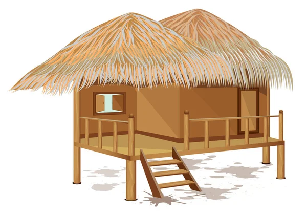 白を基調とした藁小屋建築 — ストックベクタ