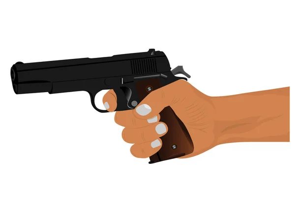 Кольорова Векторна Ілюстрація Пістолета Білому Тлі — стоковий вектор