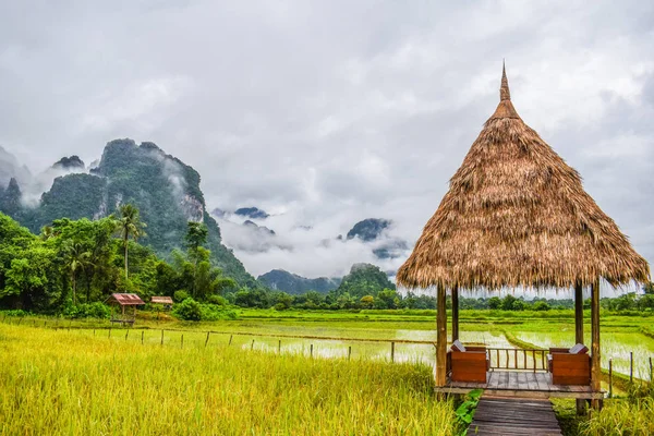 Doğa görünümü: Günaydın Vieng Tara Villa, Vang Vieng, Laos,: 8 Temmuz 2018
