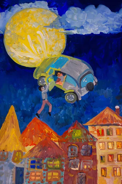 Kız ateş. Suluboya suluboya kız