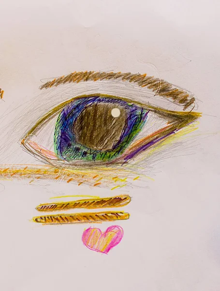 Kalem ile çizilmiş aşk dolu bir görünüm