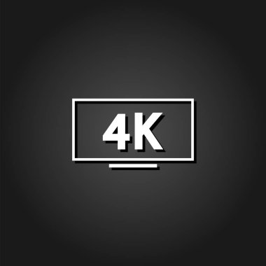 LCD 4k simgesi düz