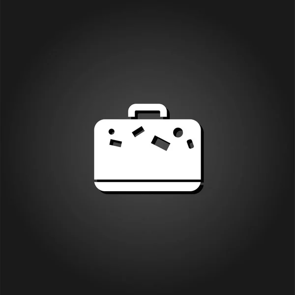 Icono de bolsa de viaje plana — Vector de stock