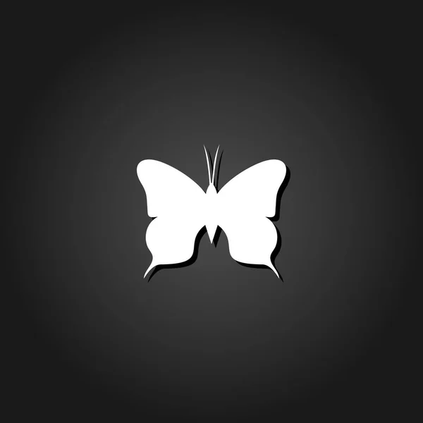 Icono de mariposa plano — Vector de stock