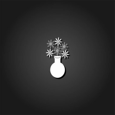 Çiçek simgesi düz demet.