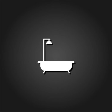 Banyo simgesi düz.