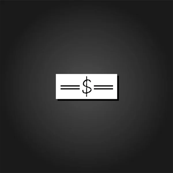 Pengar ikonen platt. — Stock vektor