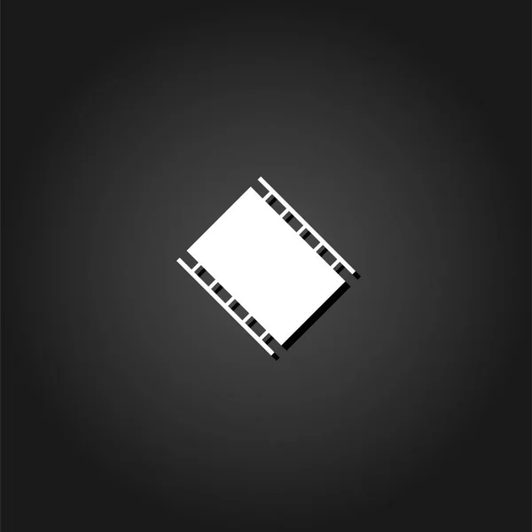 Film reel icon flat. — Stock Vector