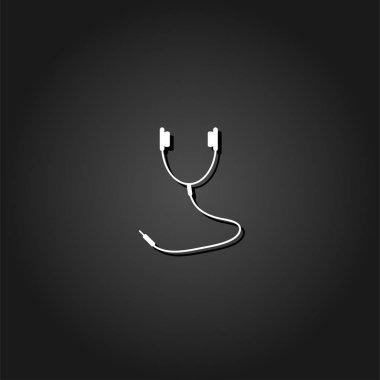 Kulaklık simgesi düz.