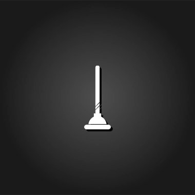 Tuvalet pompasını düz simgesi.