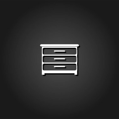 Mobilya simgesi düz.