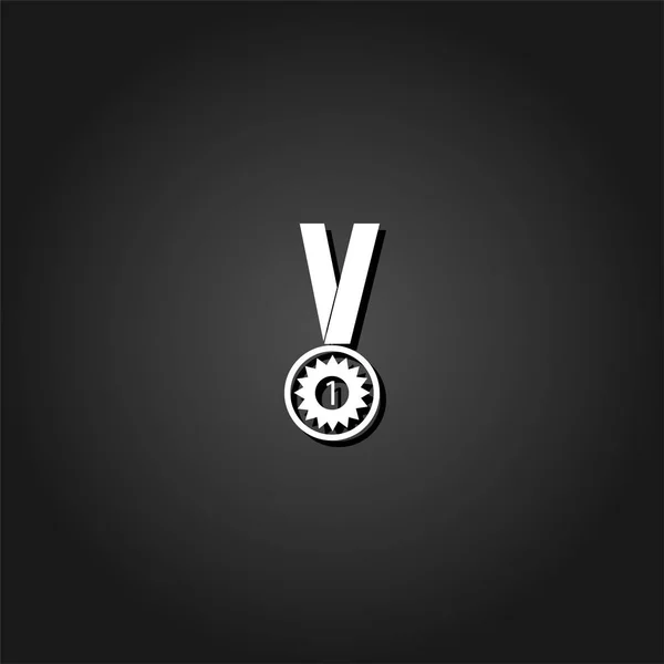 Bir numaralı madalya kazanan simgesi düz. — Stok Vektör